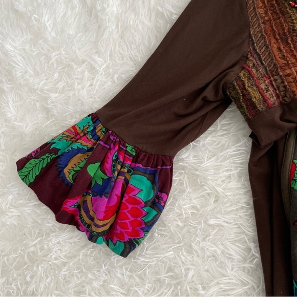 ANTHROPOLOGIE RITU KUMAR Floral Boho Dress Woman’s 3 (Medium) Elbow Sleeve - Picture 6 of 10